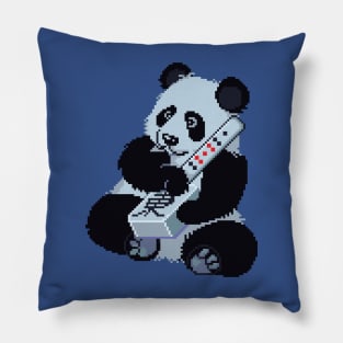 Mahjong Panda Pixel Art Pillow