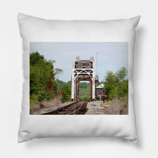 Old Railroad Bridge Pillow by Cynthia48