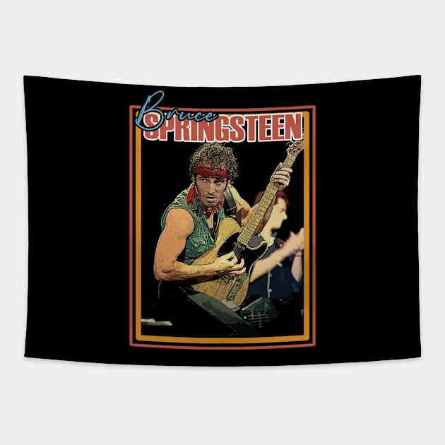 Vintage Springsteen Classic Rock Reimagined Tapestry by WalkTogether