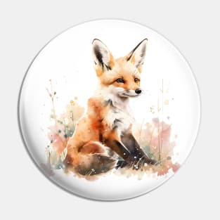 watercolor fox Pin