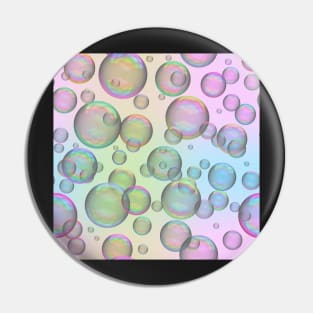 Iridescent Soap Bubbles Variation Colorful Pin