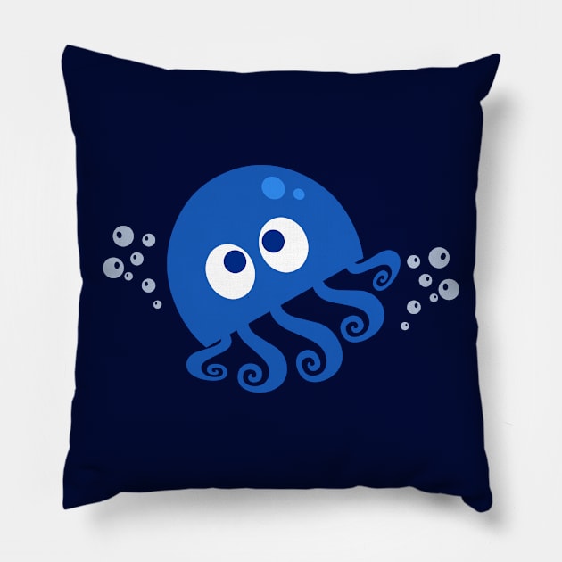 Bubbly Octopus Pillow by AnishaCreations