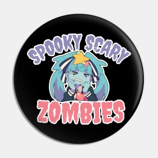 Spooky Scary Zombie Pin