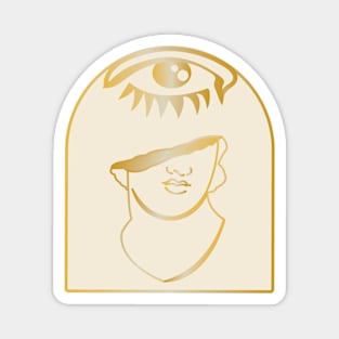 Greek Sculpture and eye Icon Stickers &amp; Magnet Magnet