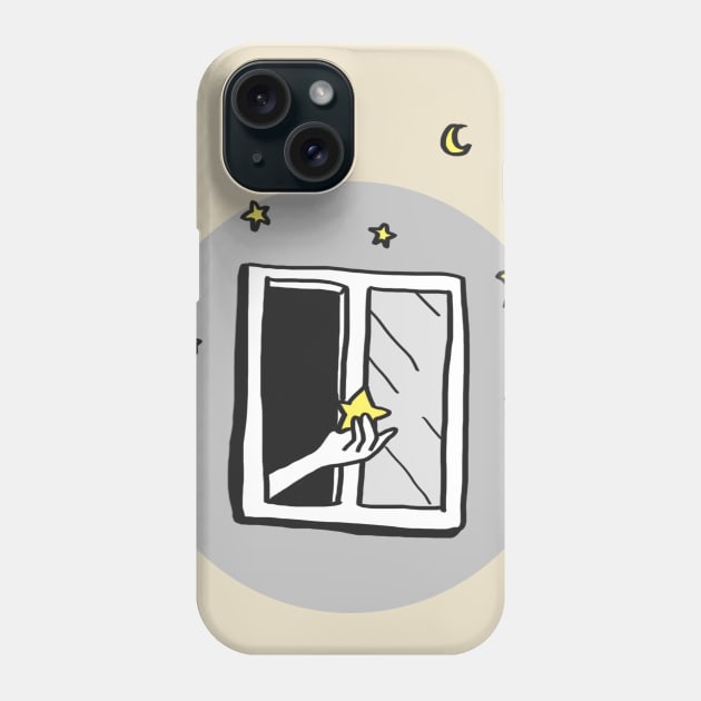 Catch A Falling Star - Right Out Your Window Phone Case by WordvineMedia