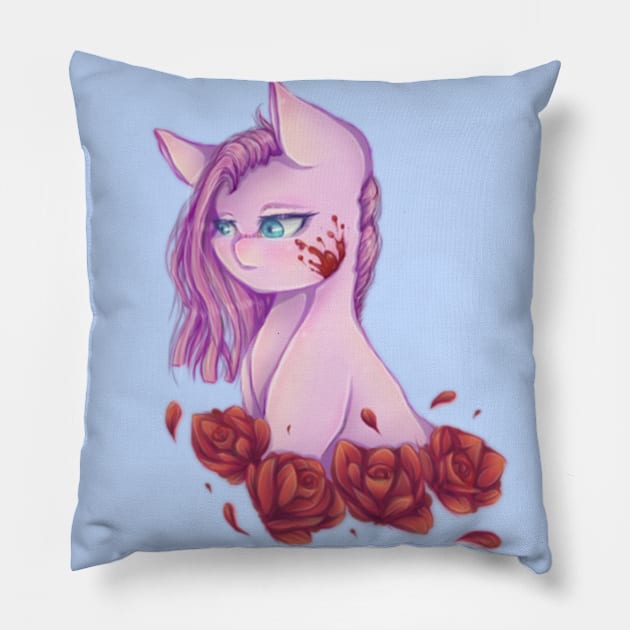 Blood rose(pony) Pillow by SaltY