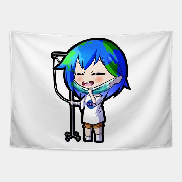 Chibi Earth-chan Tapestry by MangaXai