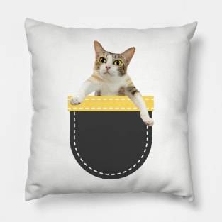 Calico Cat in Pocket Pillow