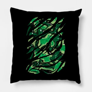 Claws shapes with military camo pattern Pillow