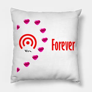 Couple valentine wifi and hotsopt woman Pillow