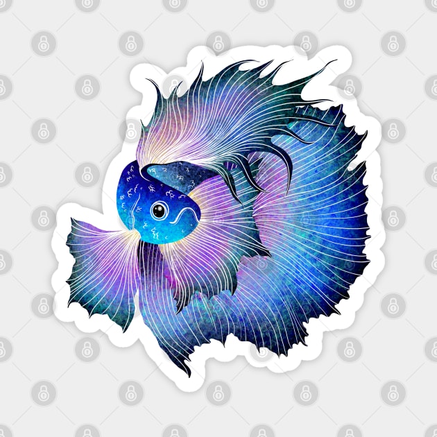 Badass Beta Fish Magnet by Vivid Chaos