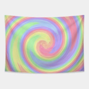 Spiral Rainbow Tapestry