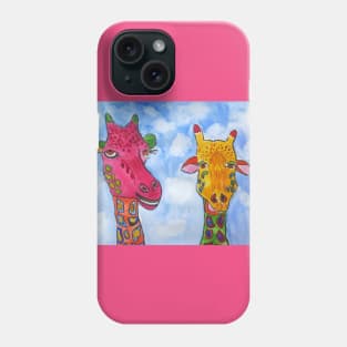 Quirky, Colourful Giraffes Phone Case