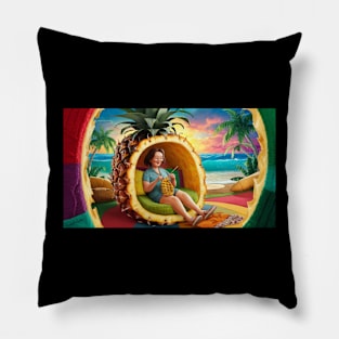 Pineapple And Knitting Pillow