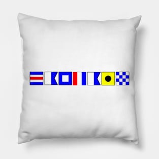 CAPTAIN SPELT IN NAUTICAL FLAGS Pillow