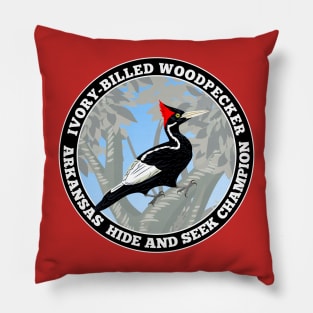 Ivory-Billed Woodpecker - Arkansas Hide and Seek Champion Pillow