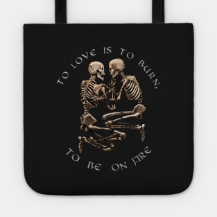 Skeleton Pompeii Lovers Couple Valentines Day Tote