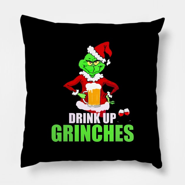 Drinnk Up Grinches Pillow by liondeb08