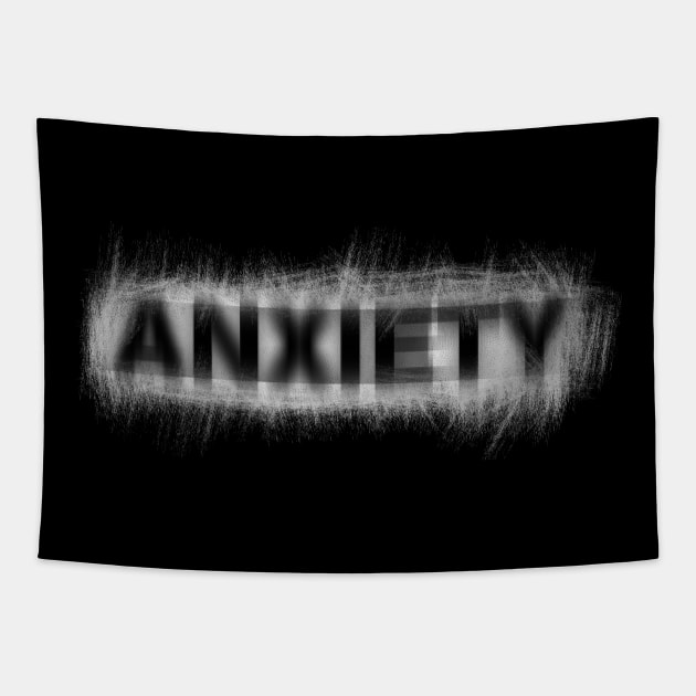 Anxiety Scratch Tapestry by richardsimpsonart