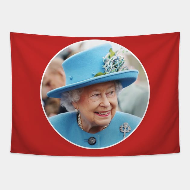 Queen Elizabeth Smile Tapestry by makakoli77