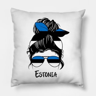 Estonia girl, Estonia Flag, Estonia gift heritage, Estonian girlfriend Pillow