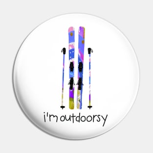 Skiing Outdoorsy Pin