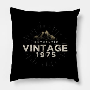 Authentic Vintage 1975 Birthday Design Pillow