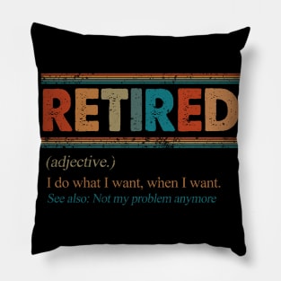 RETIRED ADJECTIVE Pillow