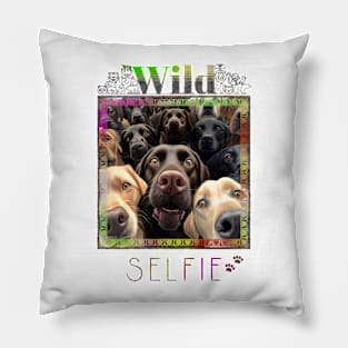 Dog Labrador Pet Wild Nature Funny Happy Humor Photo Selfie Pillow