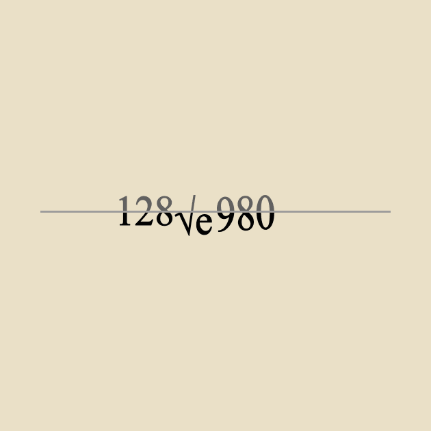 128e980 square root i love you Math Equation by NotComplainingJustAsking