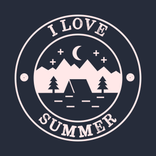 Retro Vintage I Love Summer T-Shirt