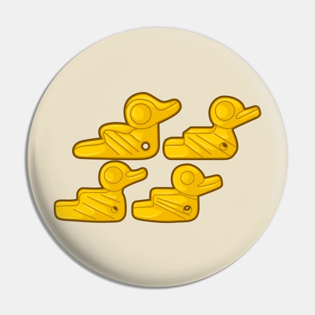 Ancient Colombian Golden Ducks Pin by Drumsartco