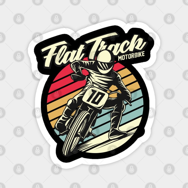 Flat track motorbike Magnet by Teefold