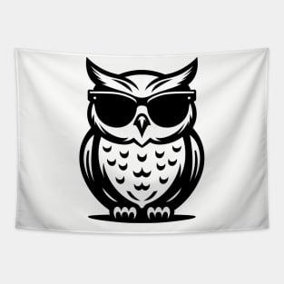 Owl wearing sunglasses Tapestry