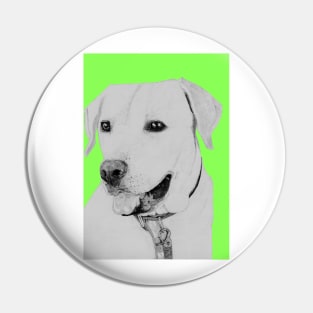 Golden Retriever in Green Pin