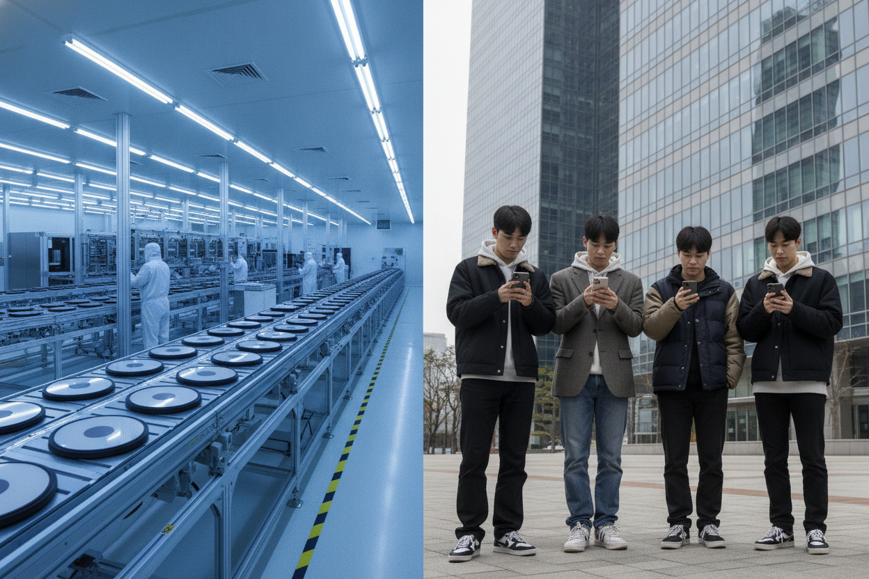 Semiconductor Surge Drives South Korea GDP Growth While Youth Employment Lags