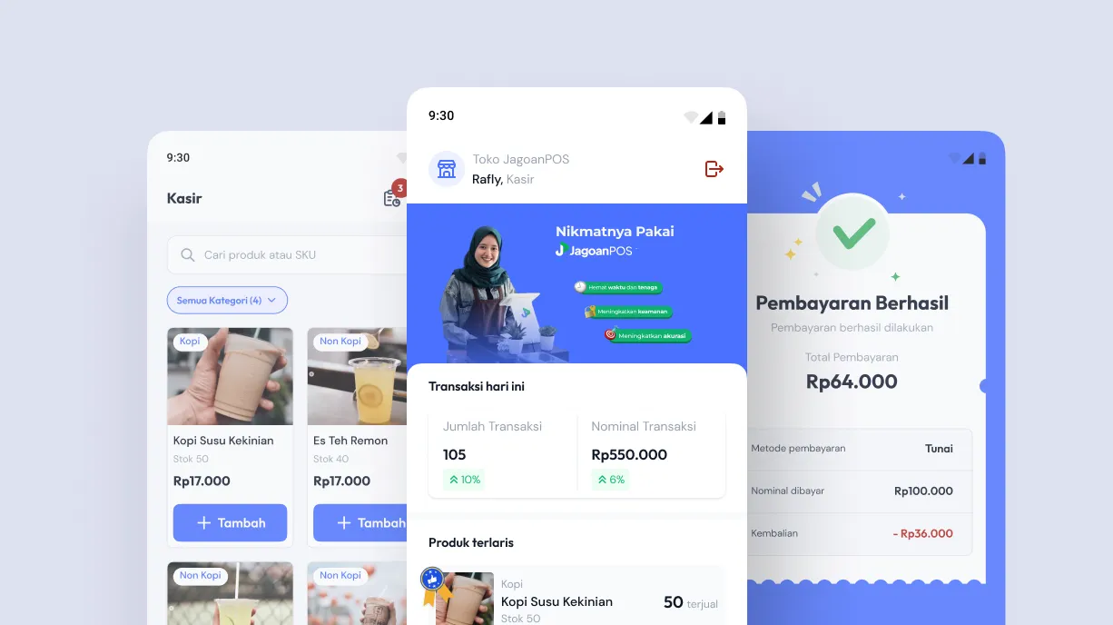 A user-friendly Point of Sale (POS) application designed for cashiers and business owners to manage finances through a mobile app.