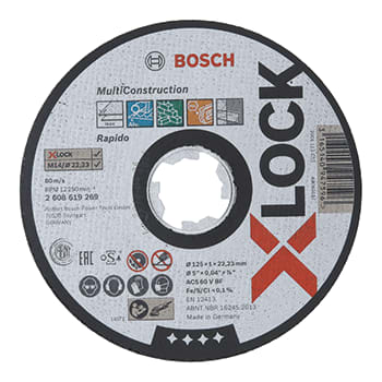 Kappeskive X-LOCK Multiconstruction Ø125x22,5x1mm Bosch