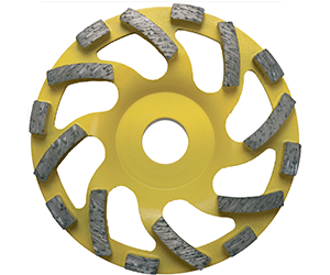 Slipekopp diamant 125mm GUL (New Fan Abrasive)
