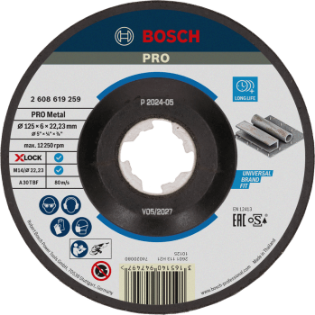 Slipeskive X-LOCK EFM 125x22,2x6mm Bosch