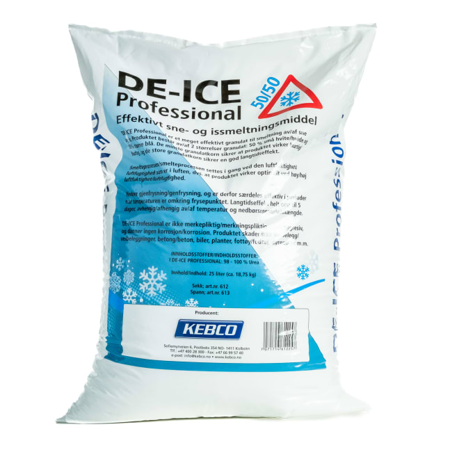 Snøsmelt DE-ICE Professional 25L sekk 18.75 kg