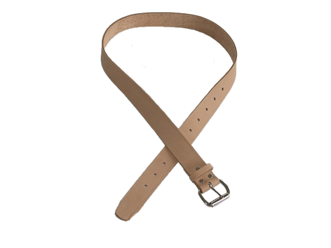 Lærbelte, kraft.m/søm 38mmx118cm