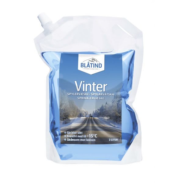 Spylervæske blåtind 3l pose -15