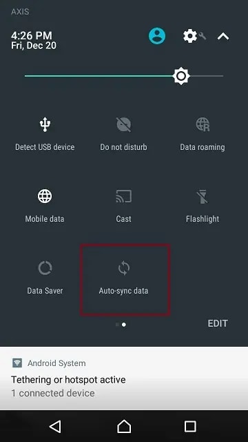 Turnoff Sync