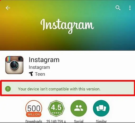 Instagram not Supported