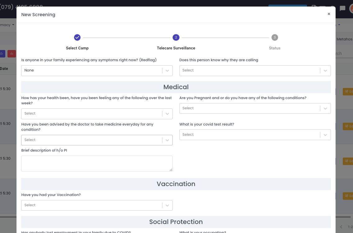 Camp and Patient Selection 