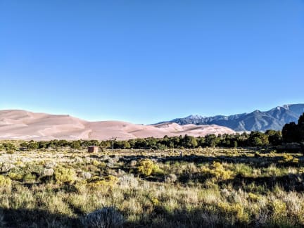 Sand Dunes in the Morning from Campground Sand Dunes in the Morning from Campground
