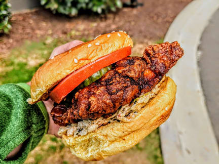 Red Devil Chicken Sandwich, The Goodyear House Red Devil Chicken Sandwich, The Goodyear House