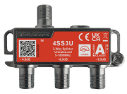 4SS3U 1,8GHz 3-veis unbal. splitter, innendørsbruk