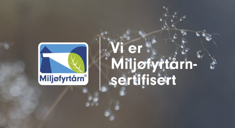 Vi er Miljøfyrtårn sertifisert
